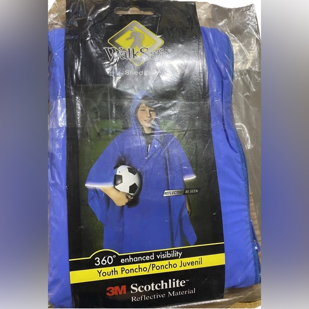❕3/$15❕Youth Poncho 8 Years And Older Reflective Reusable Lightweight New